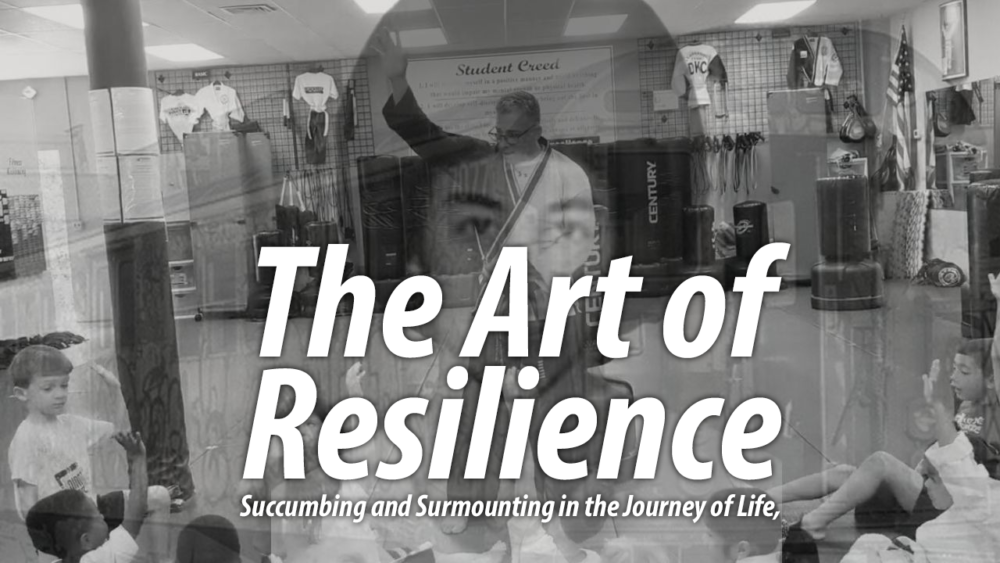 Split-screen image contrasting life's challenges with moments of triumph, symbolizing the art of resilience.