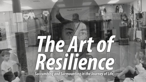 Split-screen image contrasting life's challenges with moments of triumph, symbolizing the art of resilience.