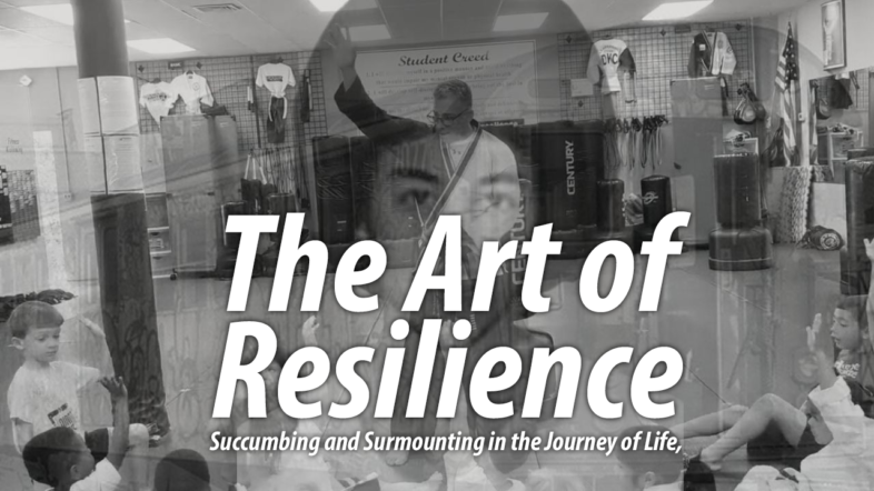 Split-screen image contrasting life's challenges with moments of triumph, symbolizing the art of resilience.