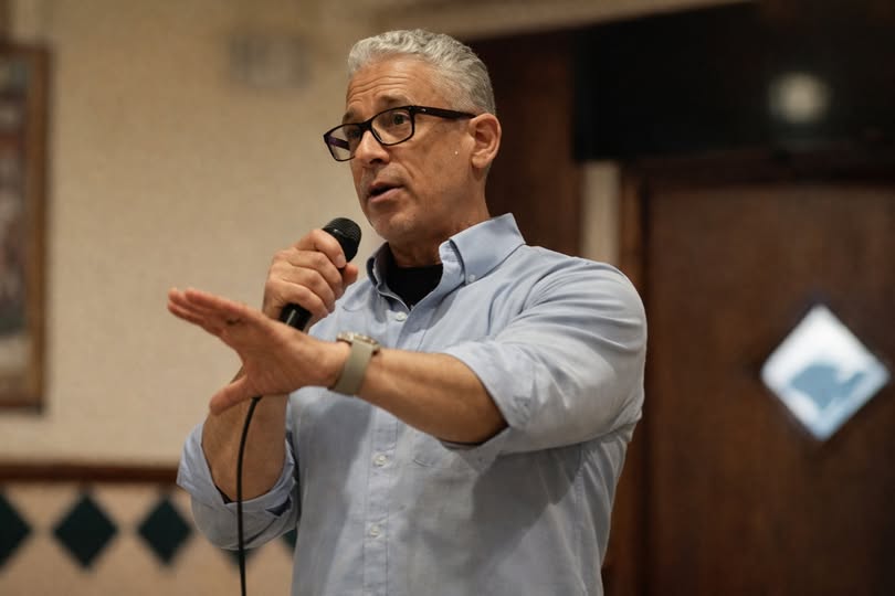 Peter Liciaga speaking to an audience